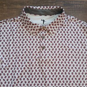 Anderson Ord Polo Mens Large White Sandals AOP Golf‎ Performance Stretch Flex